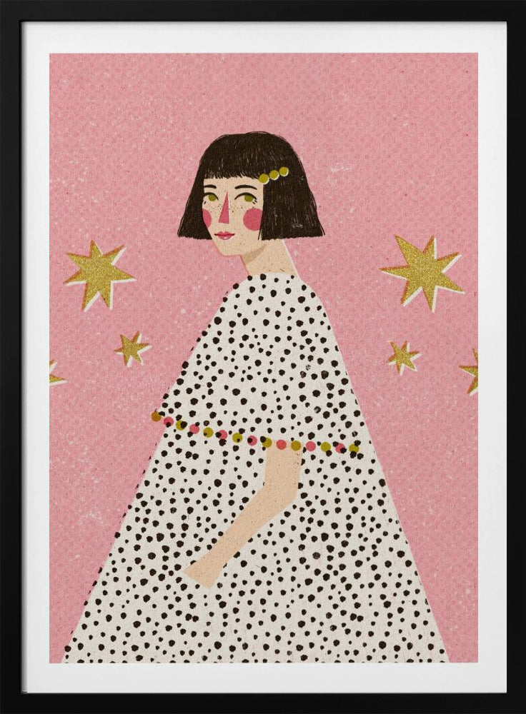 Polka Dots Girl - Poster / Art Print