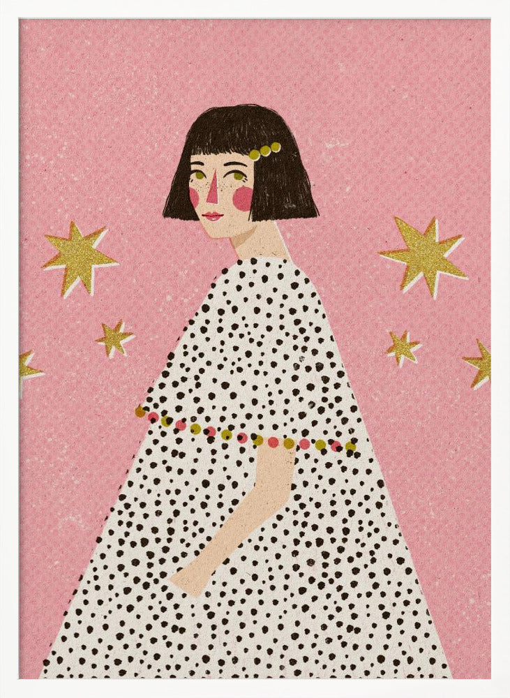 Polka Dots Girl - Poster / Art Print
