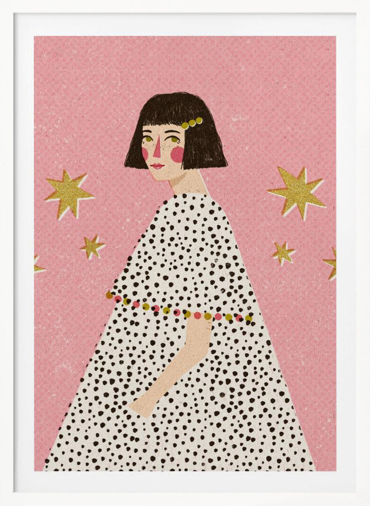Polka Dots Girl - Poster / Art Print