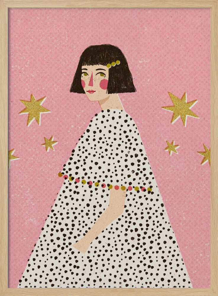 Polka Dots Girl - Poster / Art Print