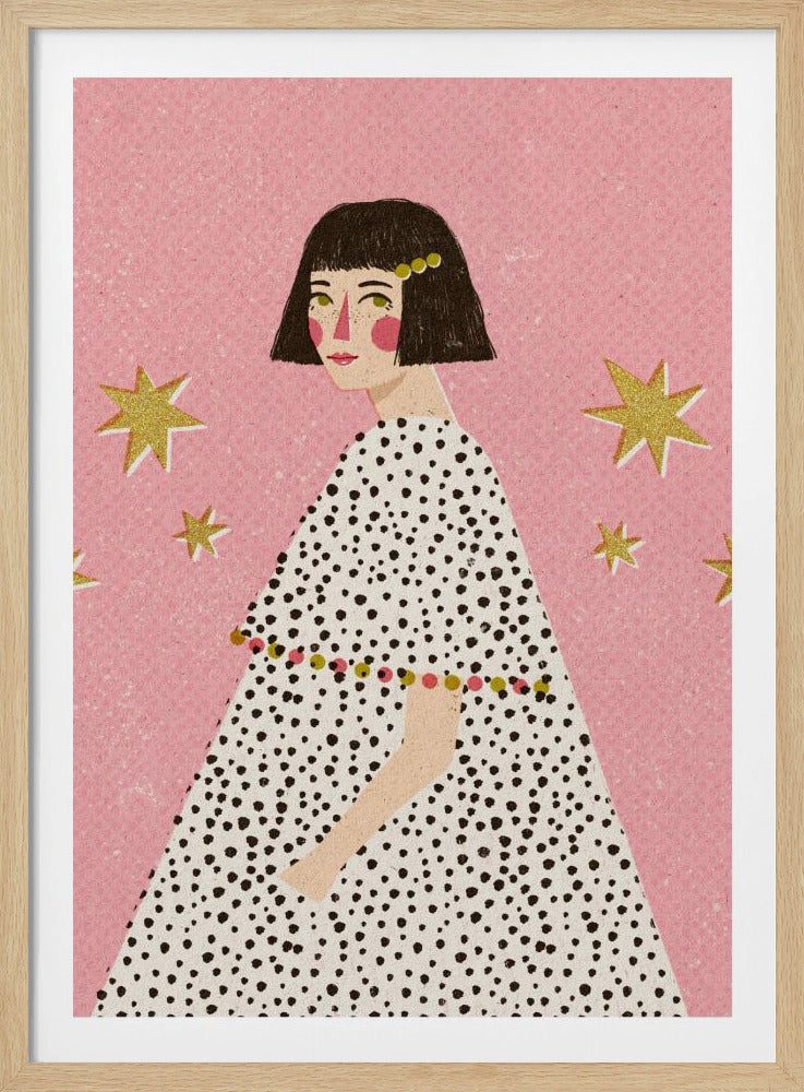 Polka Dots Girl - Poster / Art Print