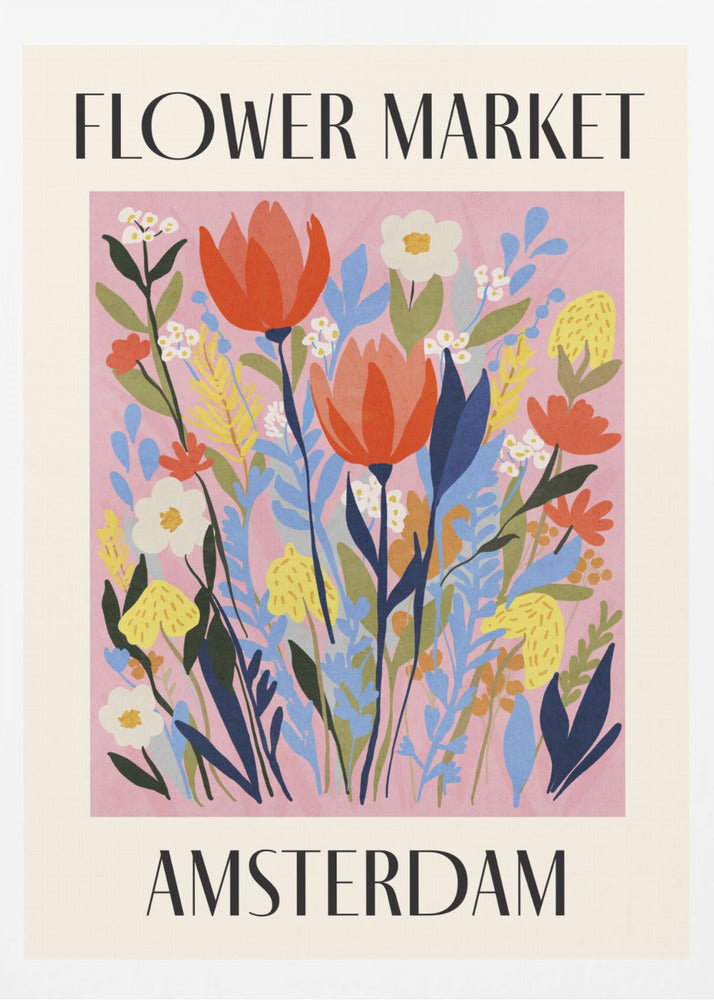 Flower Market Amsterdam Netherlands - Poster / Art Print