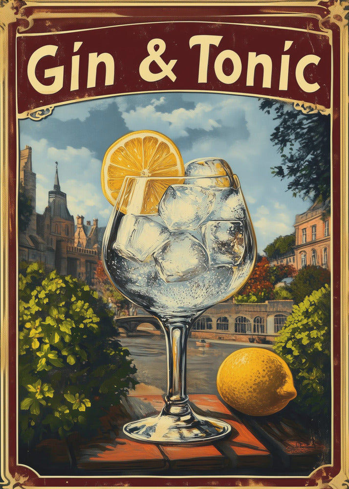 Gin & Tonic Vintage - Poster / Art Print