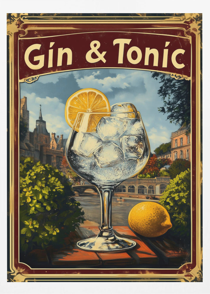 Gin & Tonic Vintage - Poster / Art Print