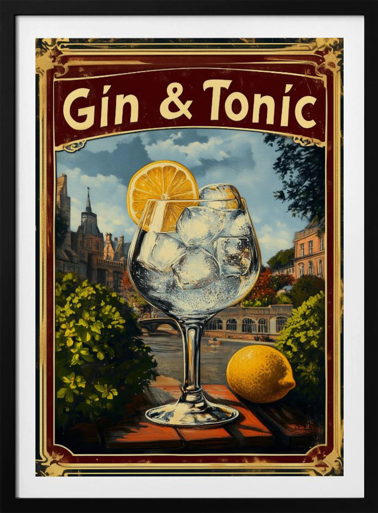 Gin & Tonic Vintage - Poster / Art Print