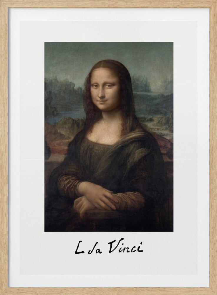 Mona Lisa Del Giocondo Signature (1503–1506) - Poster / Art Print