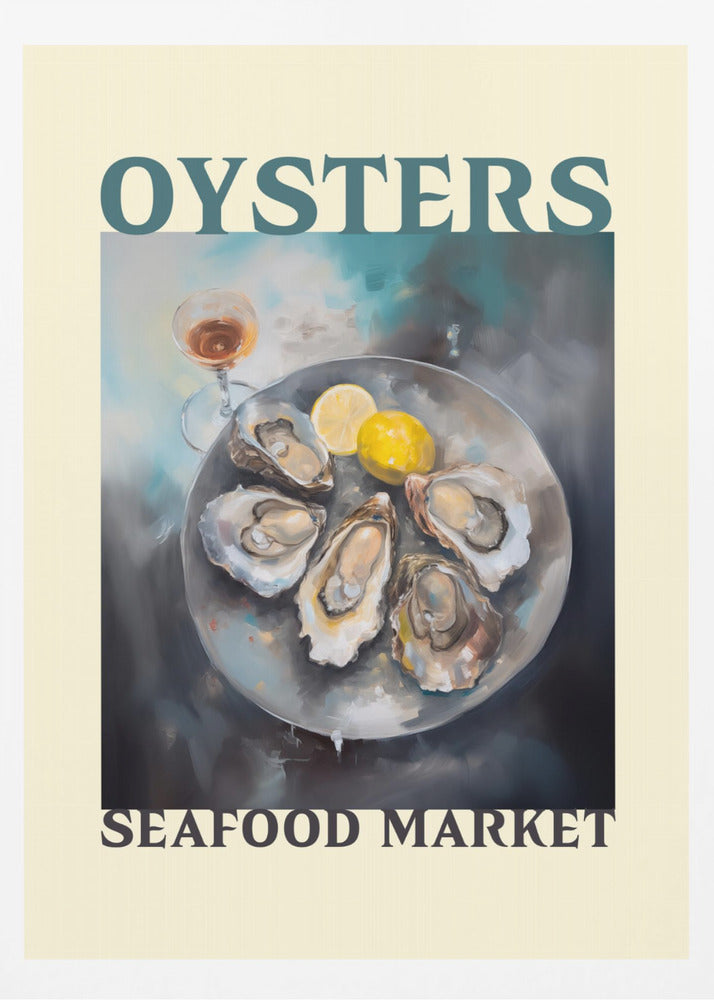 Oysters Seafood Market - Poster / Art Print