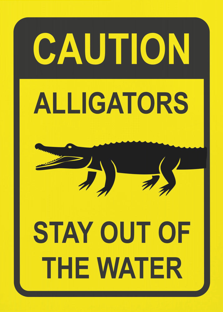 Caution Alligators - Poster / Art Print