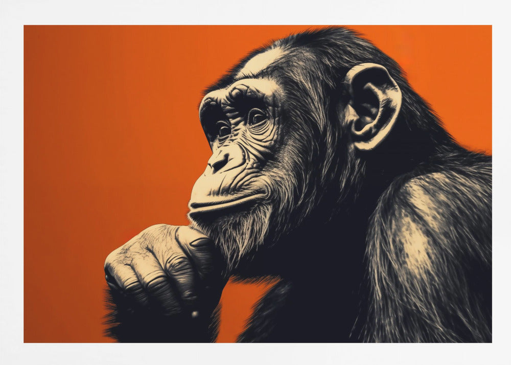 Thinking Monkey - Poster / Art Print