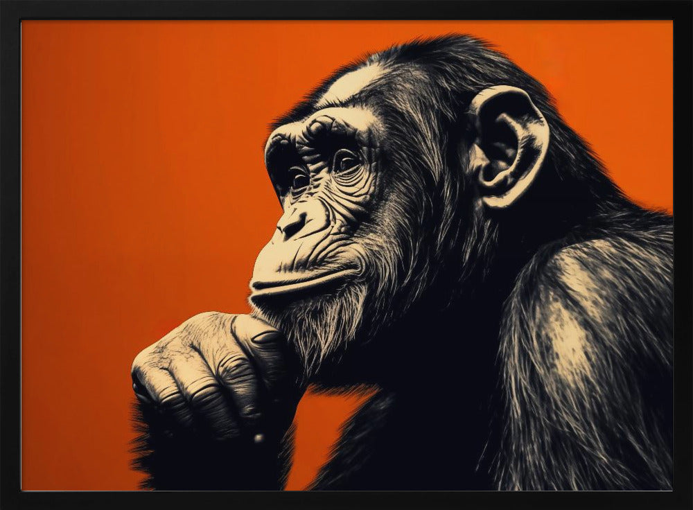 Thinking Monkey - Poster / Art Print