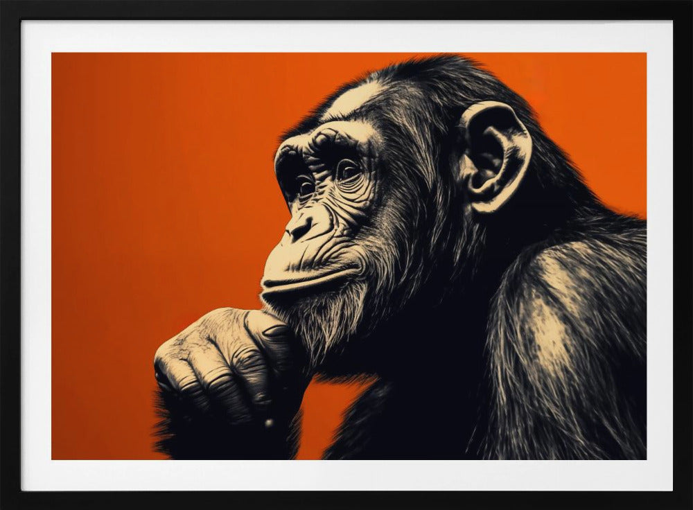 Thinking Monkey - Poster / Art Print