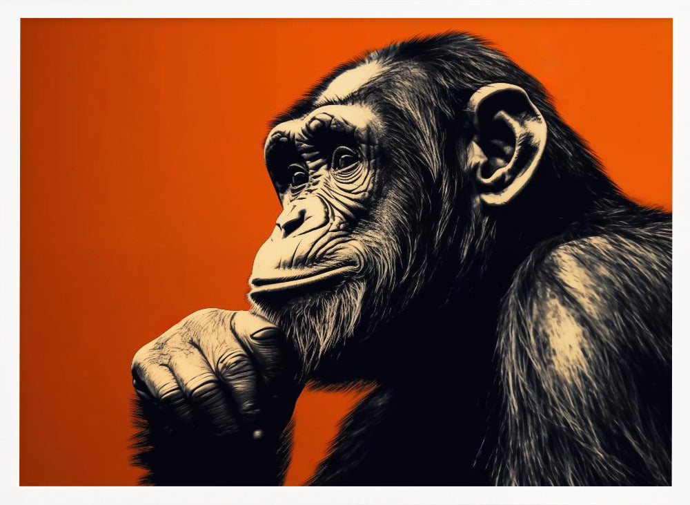 Thinking Monkey - Poster / Art Print