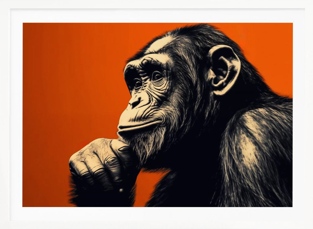 Thinking Monkey - Poster / Art Print