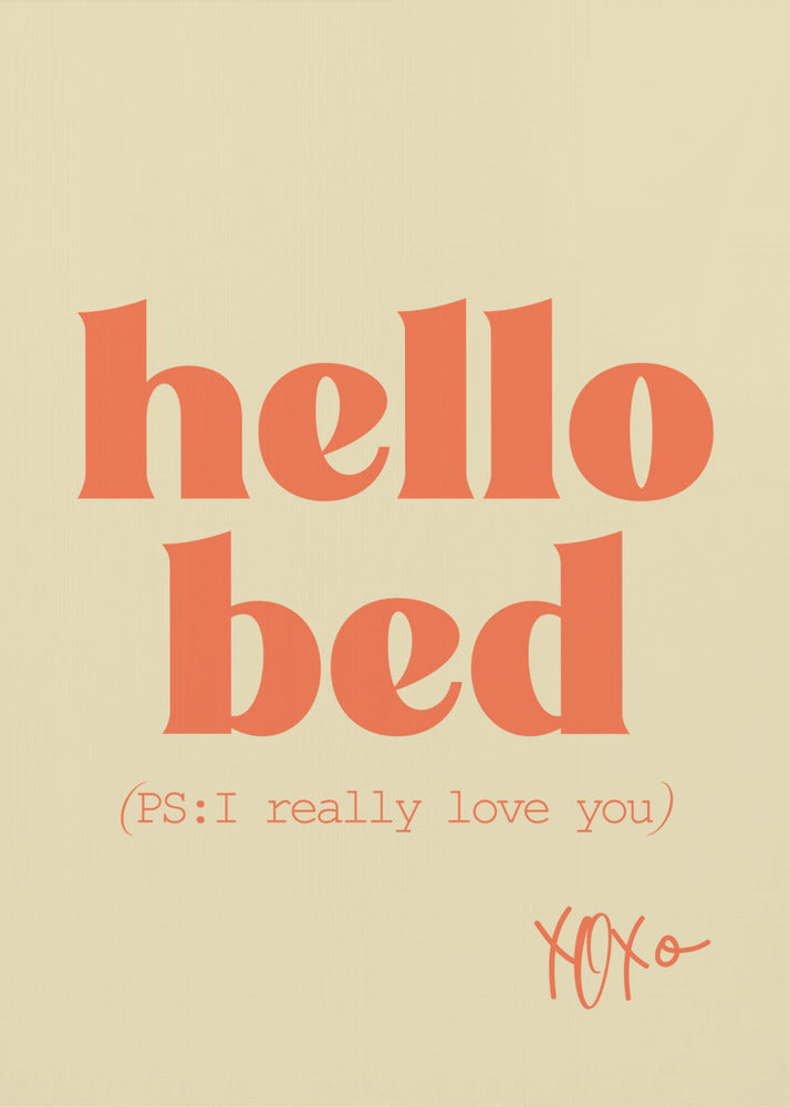 Hello Bed - Poster / Art Print