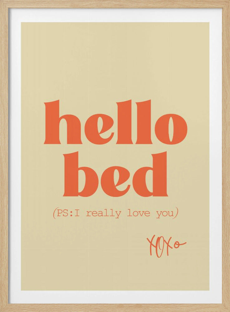 Hello Bed - Poster / Art Print