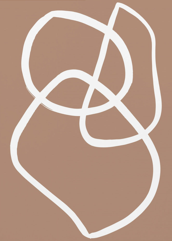 Abstract Lines Mocha - Poster / Art Print