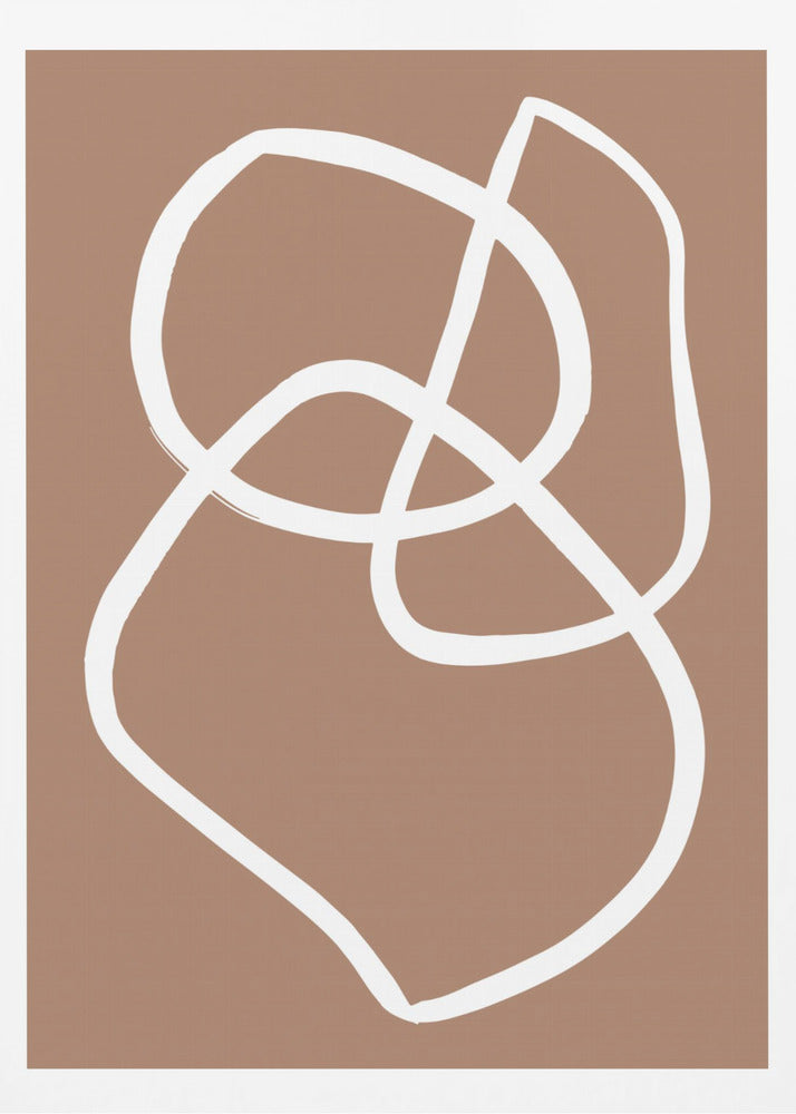 Abstract Lines Mocha - Poster / Art Print