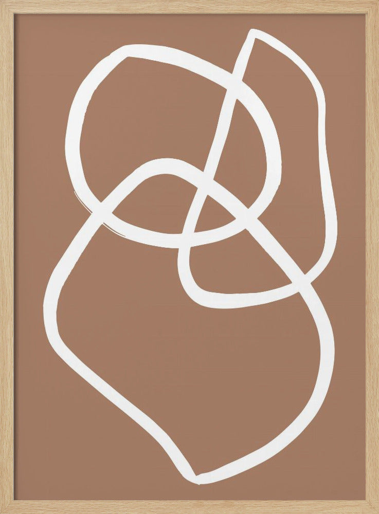 Abstract Lines Mocha - Poster / Art Print