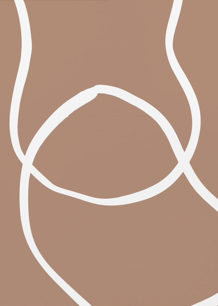 Abstract Lines Mocha 2 - Poster / Art Print