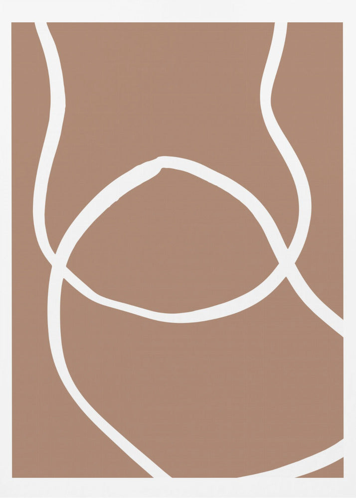 Abstract Lines Mocha 2 - Poster / Art Print