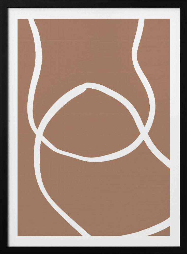 Abstract Lines Mocha 2 - Poster / Art Print