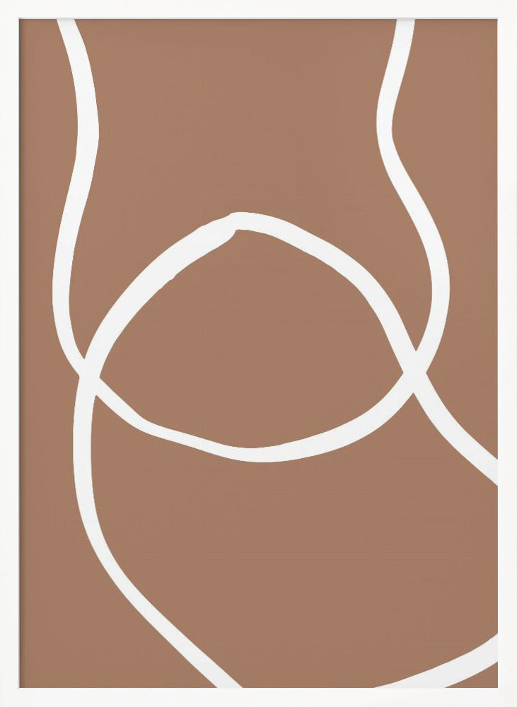 Abstract Lines Mocha 2 - Poster / Art Print
