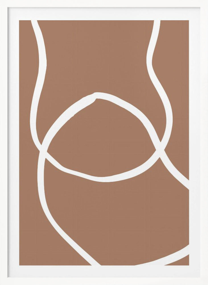 Abstract Lines Mocha 2 - Poster / Art Print