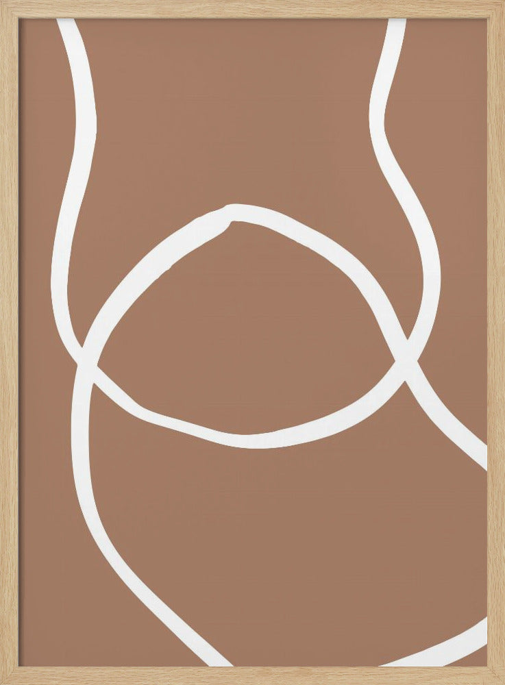 Abstract Lines Mocha 2 - Poster / Art Print