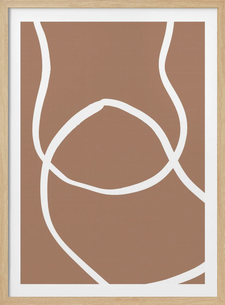 Abstract Lines Mocha 2 - Poster / Art Print