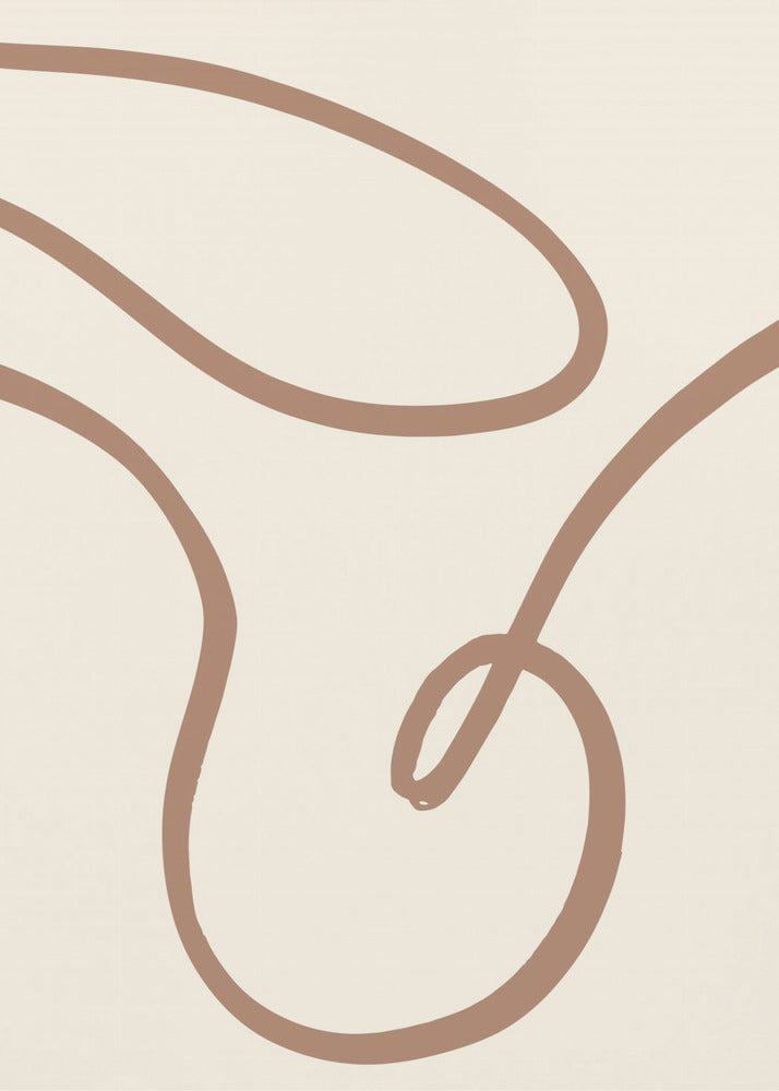 Abstract Lines Mocha 3 - Poster / Art Print