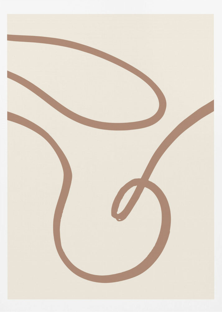 Abstract Lines Mocha 3 - Poster / Art Print