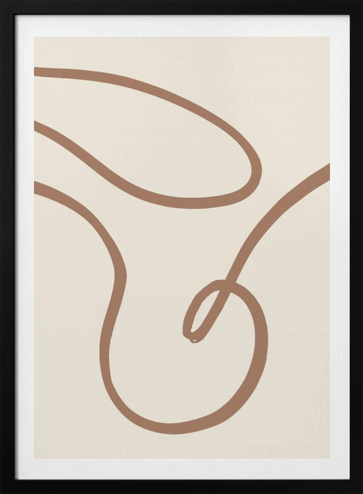 Abstract Lines Mocha 3 - Poster / Art Print