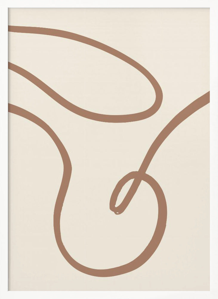 Abstract Lines Mocha 3 - Poster / Art Print