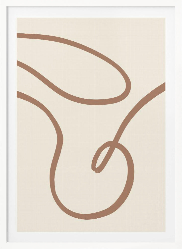 Abstract Lines Mocha 3 - Poster / Art Print