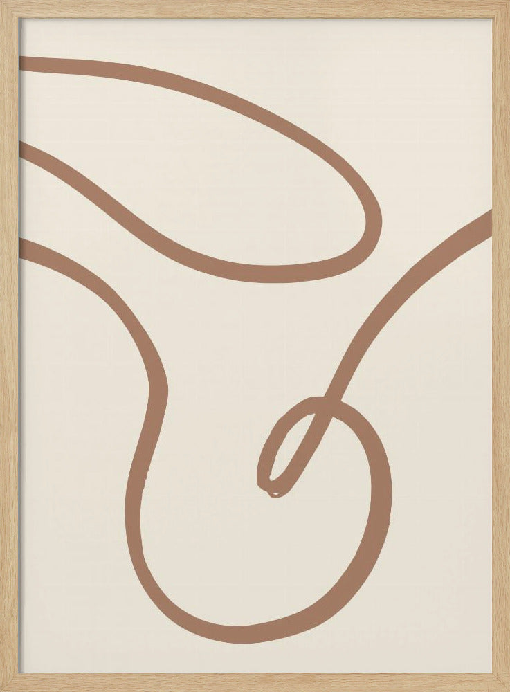 Abstract Lines Mocha 3 - Poster / Art Print