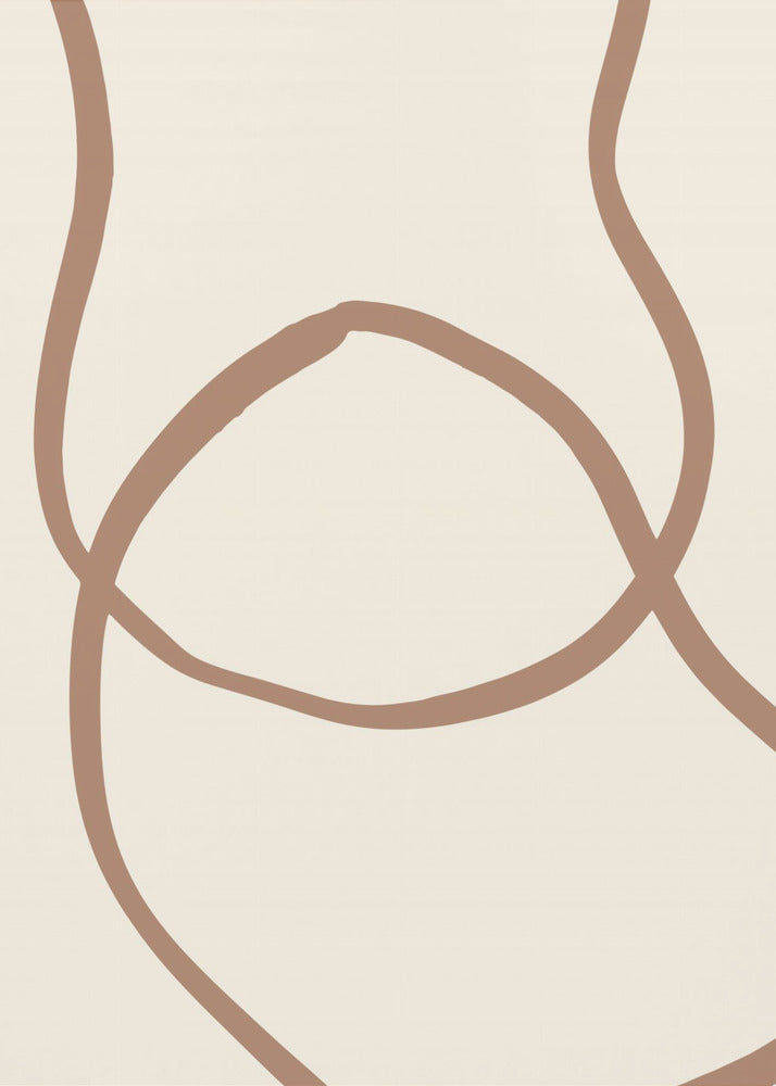 Abstract Lines Mocha 6 - Poster / Art Print