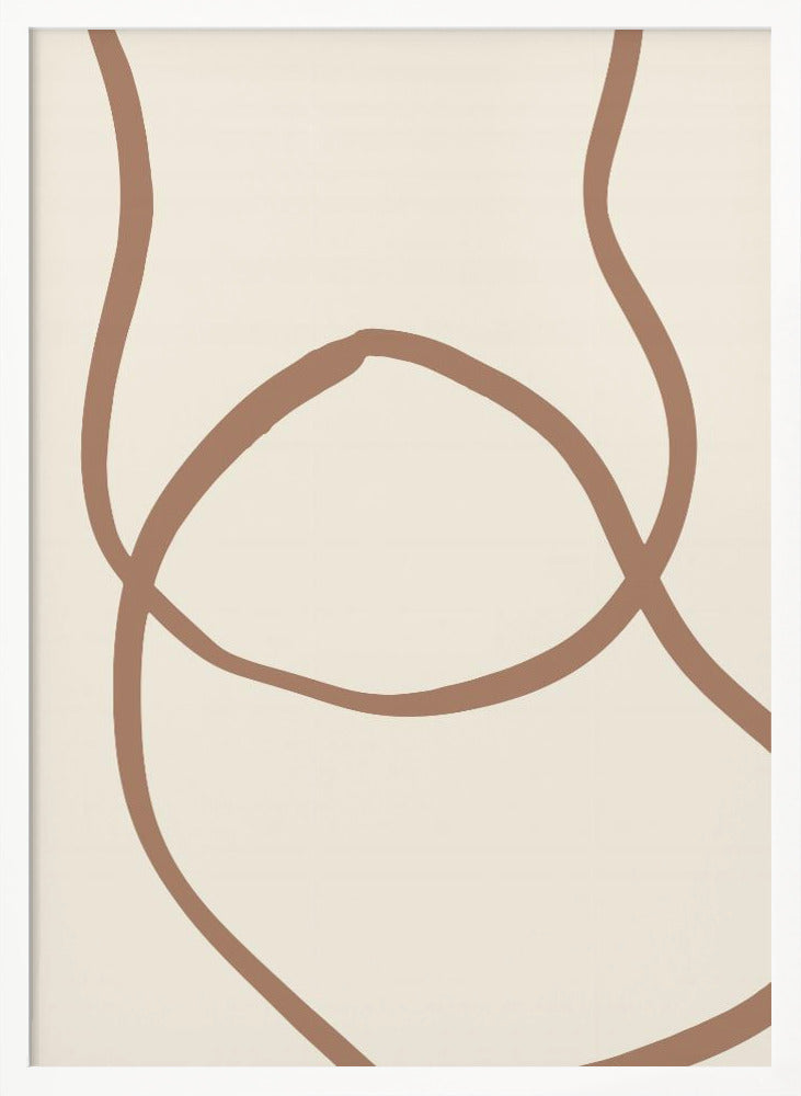 Abstract Lines Mocha 6 - Poster / Art Print