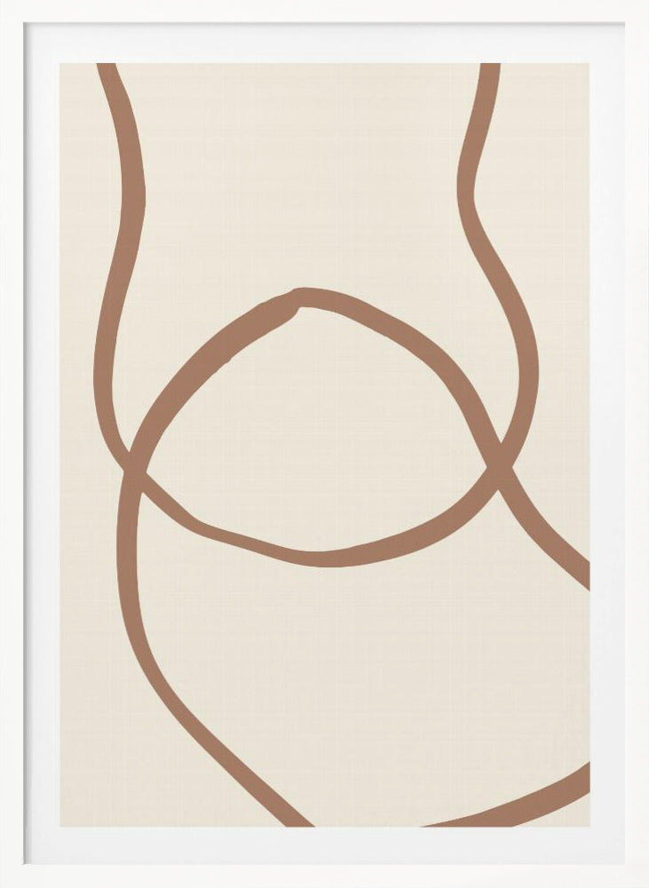 Abstract Lines Mocha 6 - Poster / Art Print