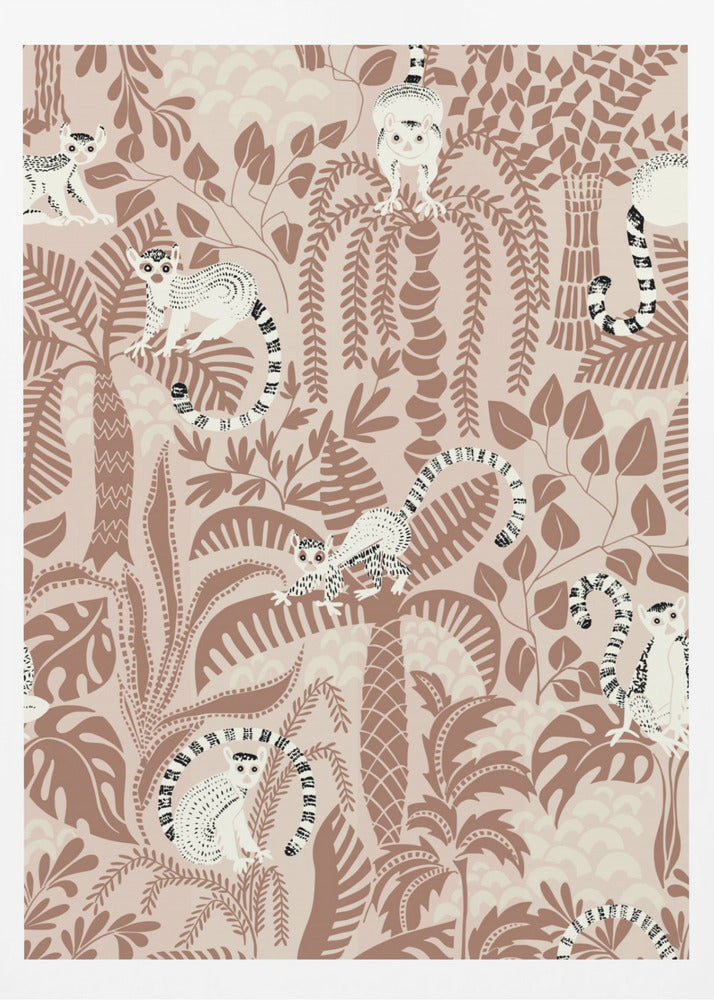 Jungle adventure Mocha Mousse - Poster / Art Print