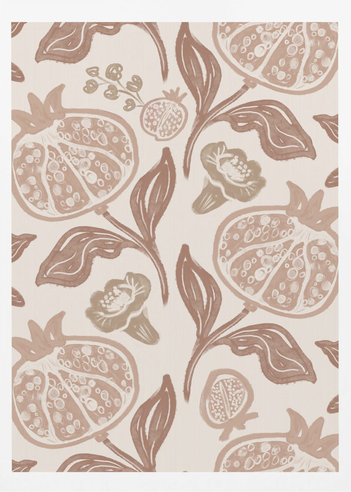 Pomegranates Pattern - Poster / Art Print