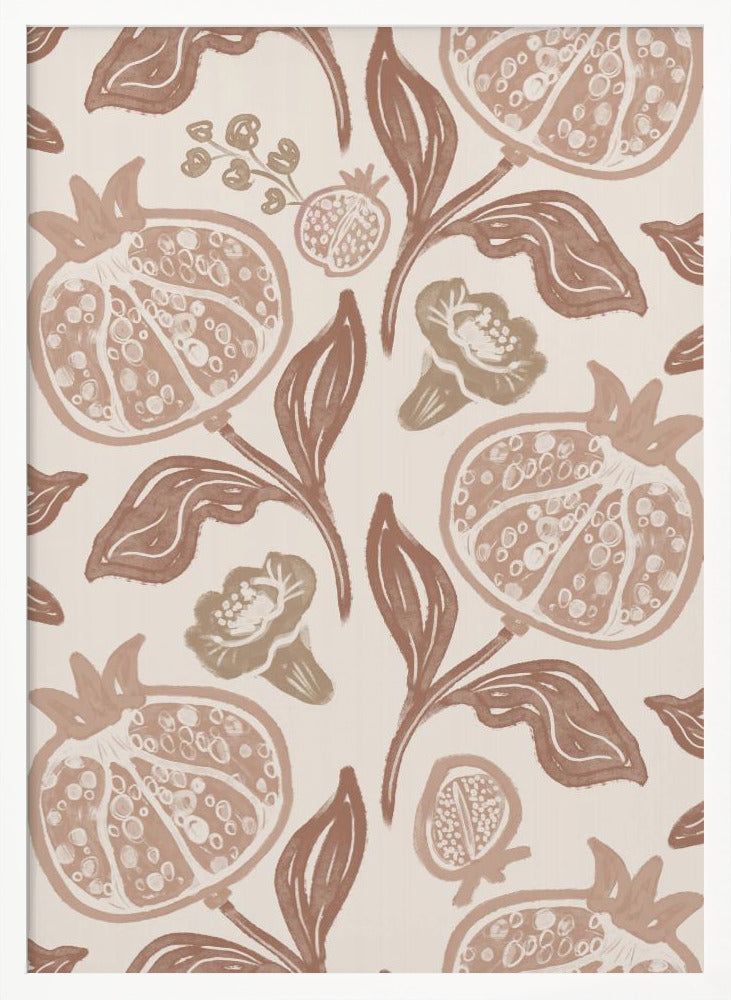 Pomegranates Pattern - Poster / Art Print