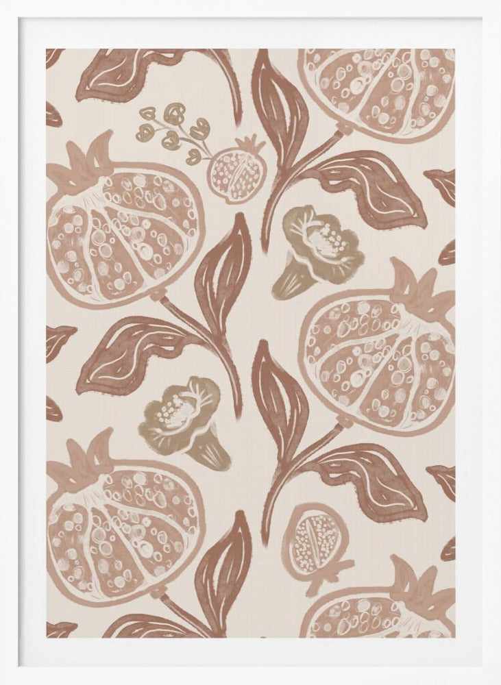Pomegranates Pattern - Poster / Art Print