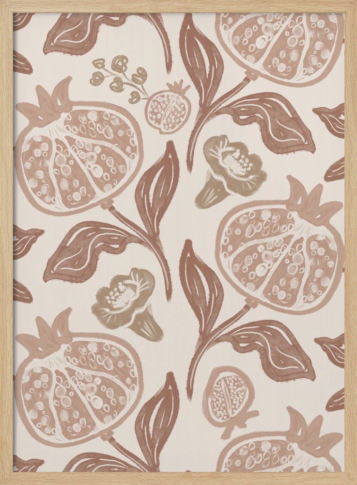 Pomegranates Pattern - Poster / Art Print