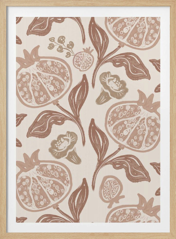 Pomegranates Pattern - Poster / Art Print