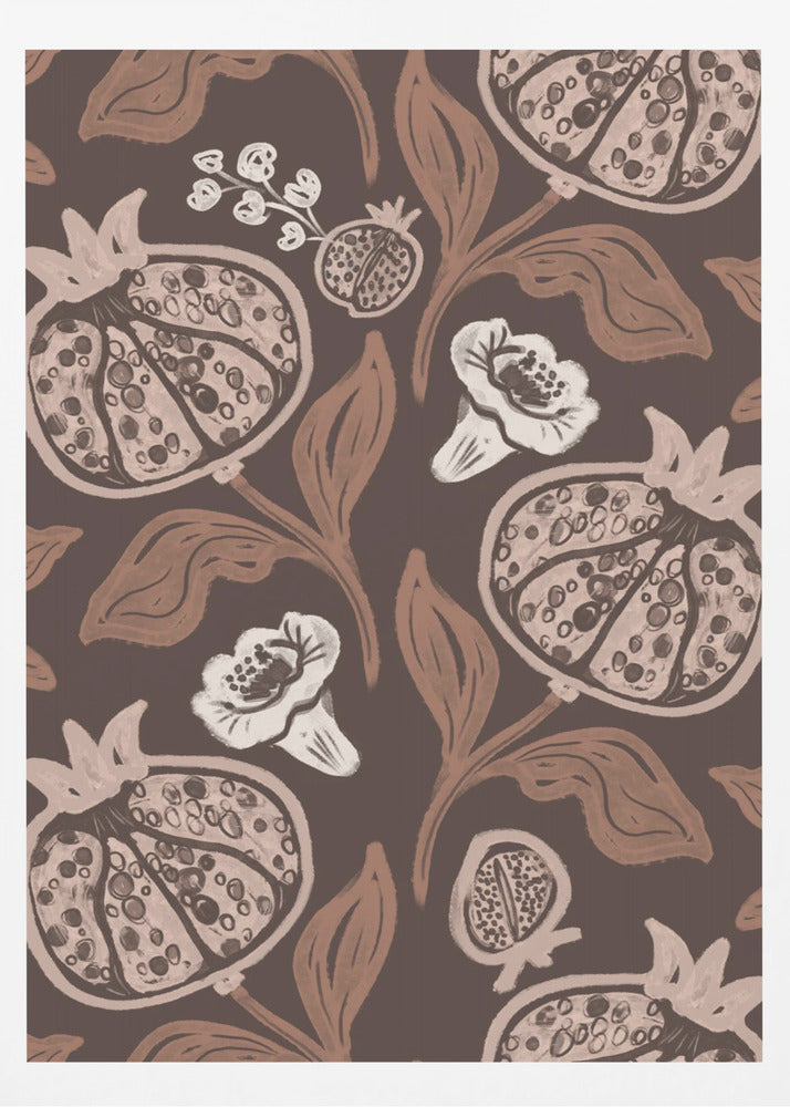 Pomegranates Pattern - Poster / Art Print
