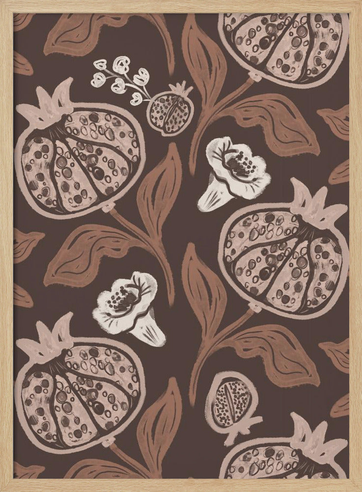 Pomegranates Pattern - Poster / Art Print