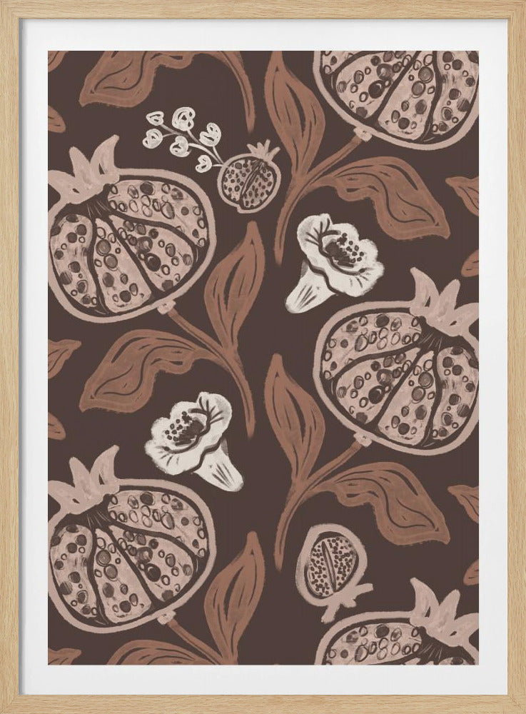 Pomegranates Pattern - Poster / Art Print