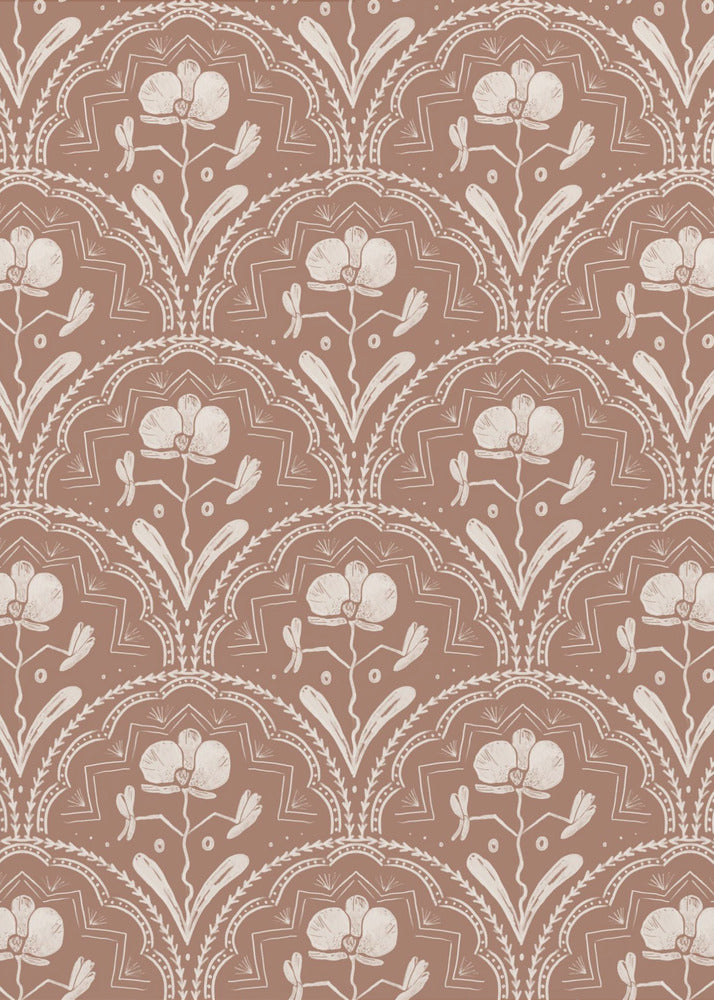 Boho Orchid Tiles Pattern - Poster / Art Print