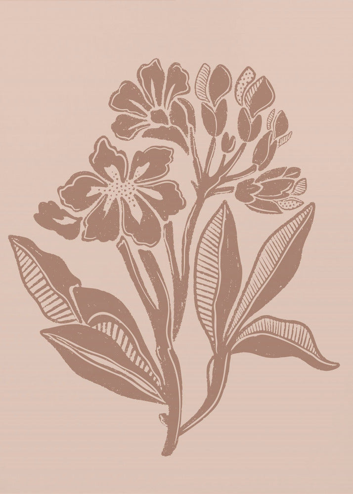 Mocha Florals - Poster / Art Print
