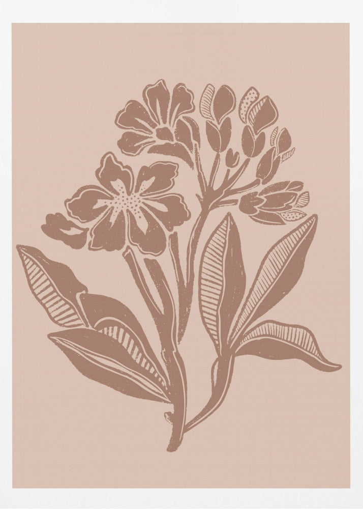 Mocha Florals - Poster / Art Print